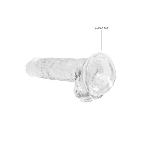 REALROCK - półprzezroczyste dildo - przezroczyste (17 cm)