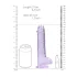 RealRock - realistyczny dildo - przezroczysty fioletowy - 19 cm