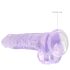 REALROCK - przezroczysty realistyczny dildo - fioletowy (19 cm)