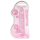 REALROCK - przezroczysty realistyczny dildo - różowy (19 cm)