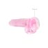 REALROCK - przezroczysty realistyczny dildo - różowy (19 cm)