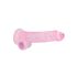 REALROCK - przezroczysty realistyczny dildo - różowy (19 cm)