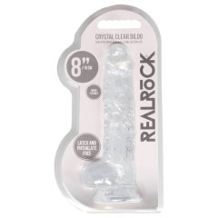   REALROCK - półprzezroczyste, realistyczne dildo - przezroczyste (19 cm)