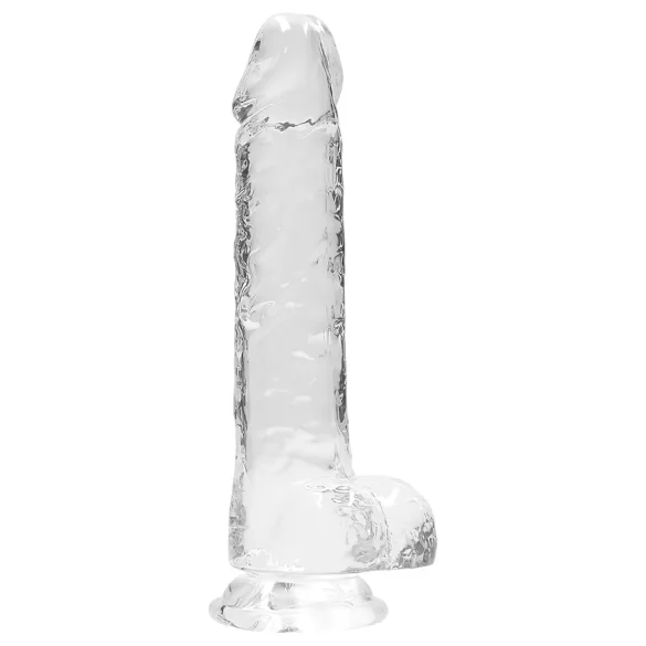 RealRock - realistyczny dildo - przezroczysty - 19 cm
