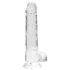 REALROCK - przezroczysty realistyczny dildo - przezroczysty (19 cm)
