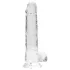 RealRock - realistyczny dildo - przezroczysty - 19 cm