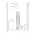 REALROCK - przezroczysty realistyczny dildo - przezroczysty (19 cm)