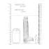 RealRock - realistyczny dildo - przezroczysty - 19 cm