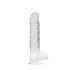REALROCK - przezroczysty realistyczny dildo - przezroczysty (19 cm)