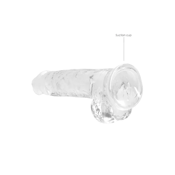 RealRock - realistyczny dildo - przezroczysty - 19 cm