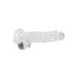 REALROCK - przezroczysty realistyczny dildo - przezroczysty (19 cm)
