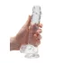 RealRock - realistyczny dildo - przezroczysty - 19 cm