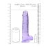 REALROCK - przezroczysty realistyczny dildo - fioletowy (22 cm)