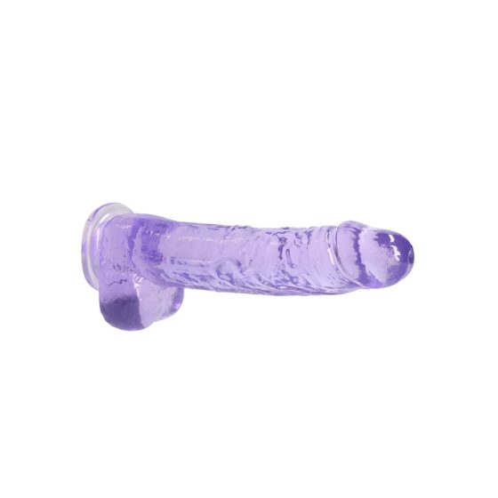 REALROCK - półprzezroczyste, realistyczne dildo - fioletowe (22 cm)
