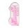 REALROCK - przezroczysty realistyczny dildo - różowy (22cm)
