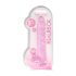 REALROCK - przezroczysty realistyczny dildo - różowy (22cm)