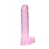 REALROCK - przezroczysty realistyczny dildo - różowy (22cm)