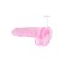 REALROCK - przezroczysty realistyczny dildo - różowy (22cm)