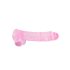 REALROCK - przezroczysty realistyczny dildo - różowy (22cm)
