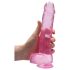 REALROCK - przezroczysty realistyczny dildo - różowy (22cm)