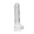 REALROCK - przezroczysty realistyczny dildo - transparentny (22 cm)