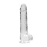 RealRock - przezroczysty realistyczny dildo (przezroczysty, 22 cm)