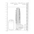REALROCK - przezroczysty realistyczny dildo - transparentny (22 cm)