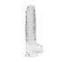 REALROCK - przezroczysty realistyczny dildo - transparentny (22 cm)