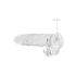 REALROCK - przezroczysty realistyczny dildo - transparentny (22 cm)