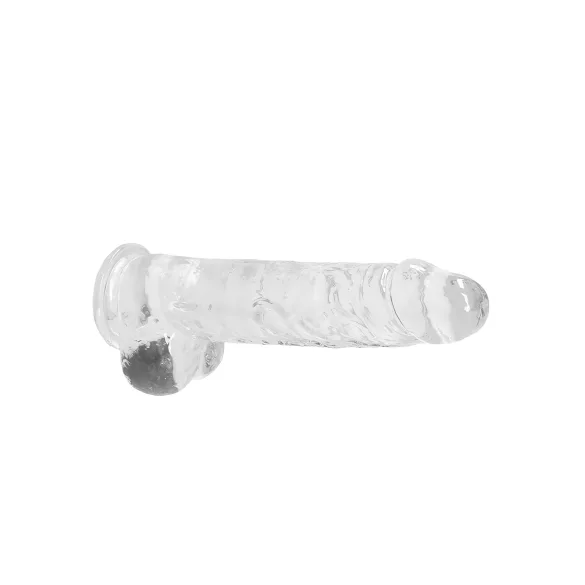 RealRock - przezroczysty realistyczny dildo (przezroczysty, 22 cm)