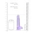 REALROCK - przezroczysty realistyczny dildo - fioletowy (15 cm)