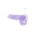 REALROCK - przezroczysty realistyczny dildo - fioletowy (15 cm)