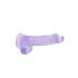 REALROCK - przezroczysty realistyczny dildo - fioletowy (15 cm)