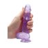 REALROCK - przezroczysty realistyczny dildo - fioletowy (15 cm)