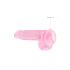 REALROCK - przezroczysty, realistyczny dildo - różowy (15 cm)