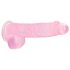 REALROCK - przezroczysty, realistyczny dildo - różowy (15 cm)