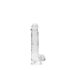 REALROCK - przezroczysty realistyczny dildo - 15 cm