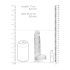 REALROCK - przezroczysty realistyczny dildo - 15 cm