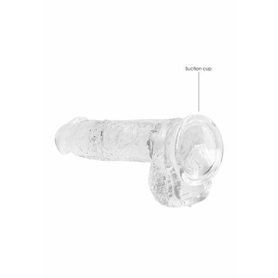 REALROCK - półprzezroczyste dildo - przezroczyste (15 cm)