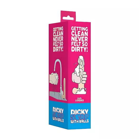 S-Line - Dicky Cum - mydło w kształcie penisa z jądrami - naturalne (250 g)