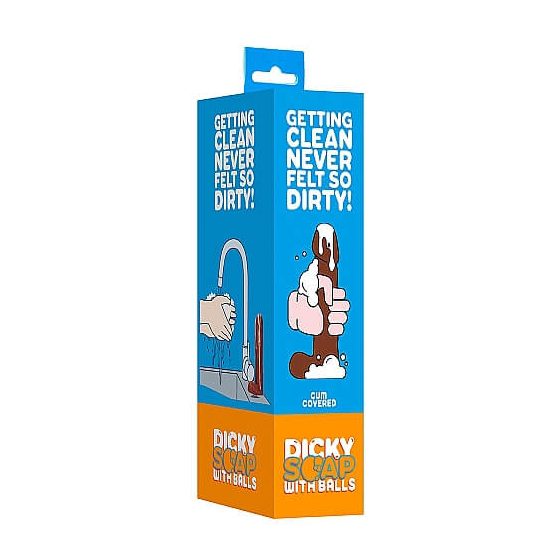 Dicky Cum - mydło z jądrami penisa - brązowe (250g)