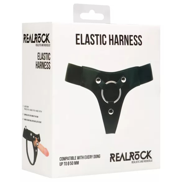RealRock - majtki do strapona - elastyczne - czarne