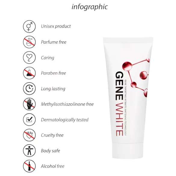 Pharmquests Gene White - wybielający krem do skóry (100 ml)