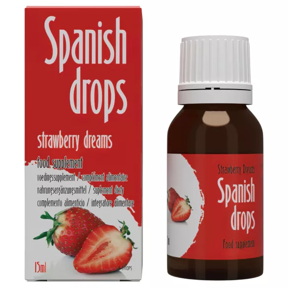 Cobeco Spanish Drops - krople na zwiększenie libido - truskawka - 15ml