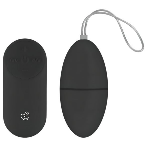 Easytoys - Czarny jajko wibrujące z 7 rytmami i pilotem radiowym