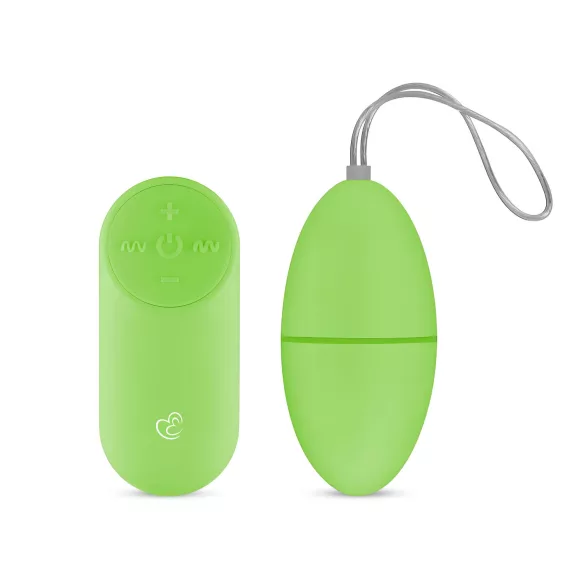 Easytoys - 7 rytmów wibrujące jajeczko z pilotem (zielone)