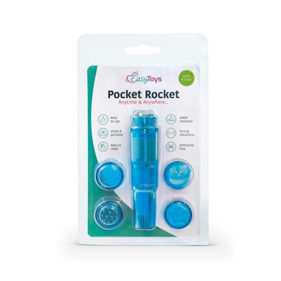 Easytoys Pocket Rocket - zestaw wibratorów - niebieski (5 sztuk)