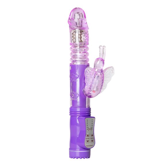 Easytoys Butterfly - rotacyjno-uderzeniowy wibrator (fioletowy)