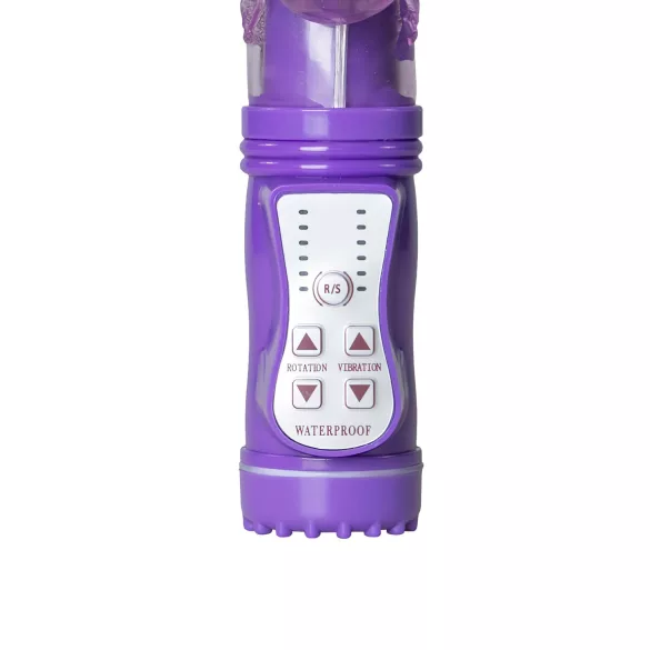 Easytoys - wibrator króliczek z funkcją obrotu i posuwu - silikon fioletowy