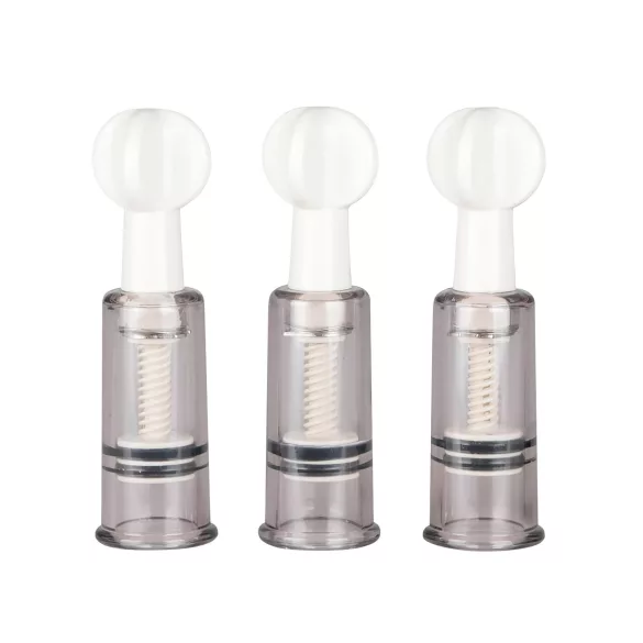 Easytoys - zestaw pompek do sutków i waginy - 3 sztuki